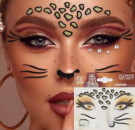 Karnevalový kostým srnka, leopard s nálepkami, 