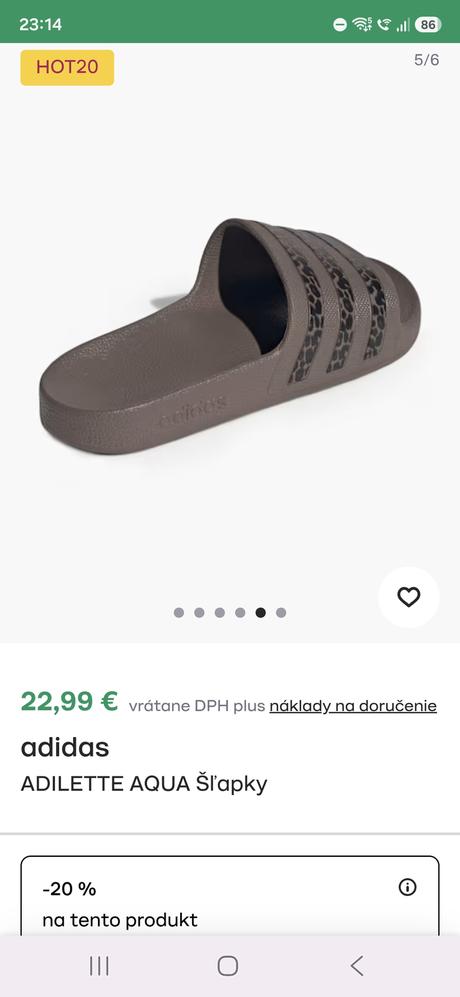 Šľapky adidas, adidas,38