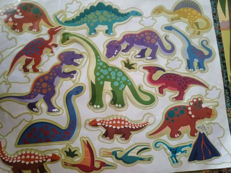 Dinosaury - znovu použiteľné nálepky., 