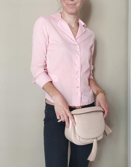 Bledoruzova bluzka, h&m,xs