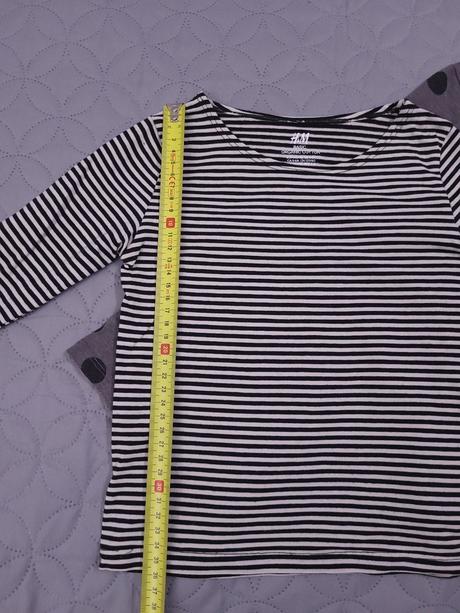 H&m tricko - pasikave sivo-cierne, h&m,116