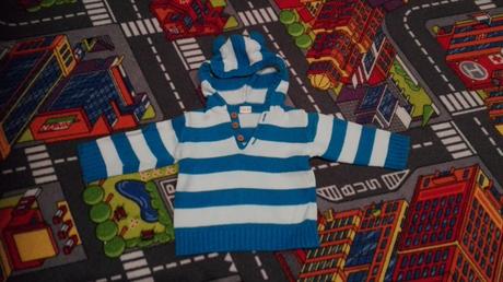 Bielo modrý svetrík, baby,80