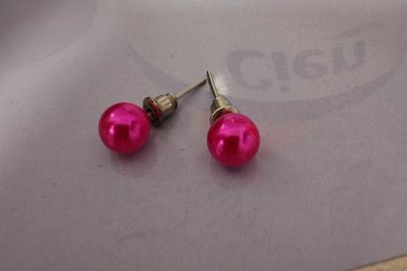 Nausnice- cyklámenove perličky 4-5 mm, 