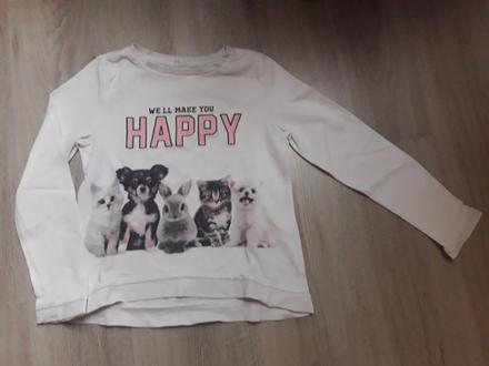 Dievčenská mikina m, h&m,134