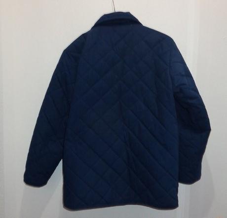 Tmavomodrá prešívaná bunda, s