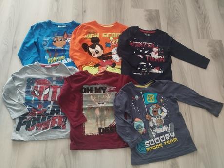 3x tričko s dlhým rukávom, 110