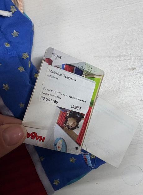 Haba maňuška čarodejník pre deti,