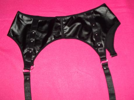 Kozenkovy leskly sexy podvazkovy pas, m