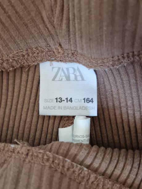 Legíny bavlnené vrúbkované zara béžové, zara,164