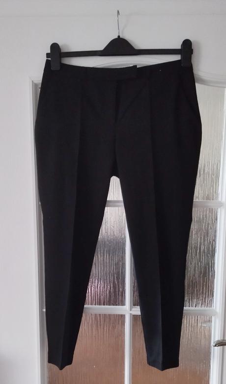 Elegantné čierne nohavice, topshop,m
