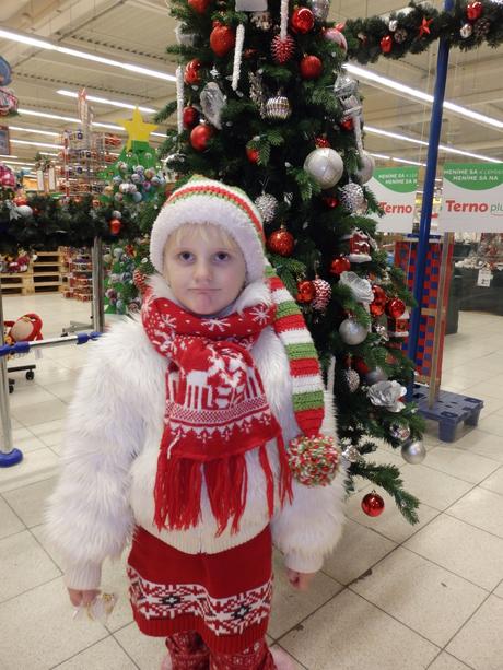 Vianočná čiapočka na 3- 5 rokov, 98