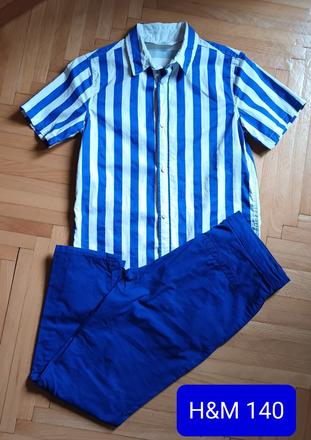 H&m košeľa 140 a chino nohavice 140, 140
