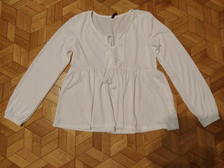 Biela blúzka s volanom xs-s, sinsay,xs
