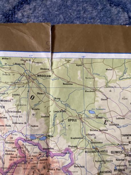 Stará mapa československá socialistická republika,