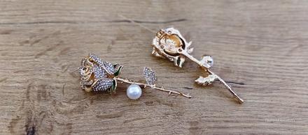 Brošňa - tulipán - zlatá, 