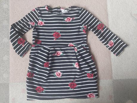 Kvetinkove saty h&m veľ. 98/104, h&m,98