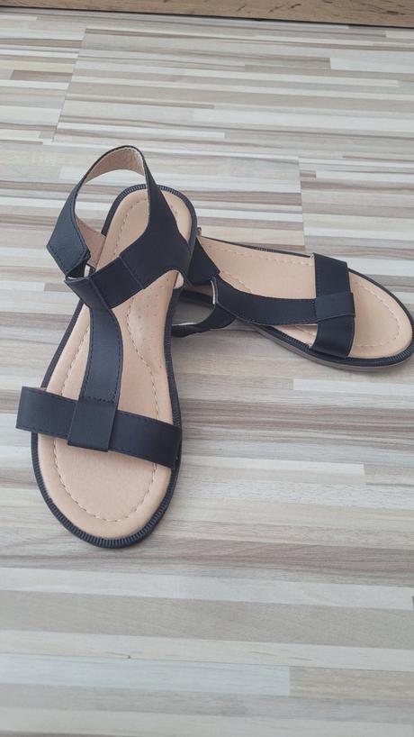 Cierne sandale, nelli blu,34