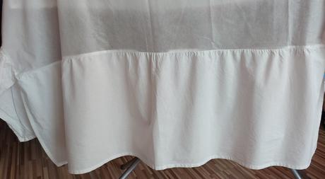 Biela záclonka na postielku, šírka (cm): 60,dĺžka (cm): 120