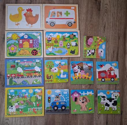 Drevené puzzle pre deti,