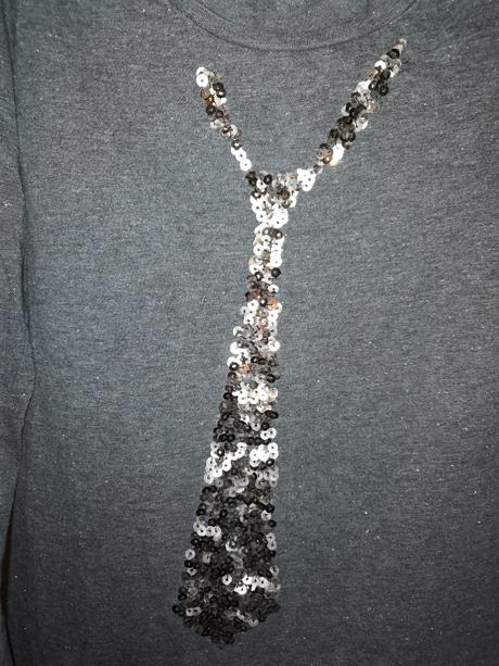 Tričko s kravatou pretkávané zlatou nitkou, next,122