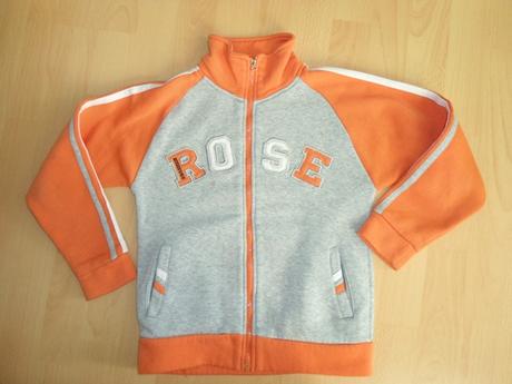 Oranzovo-siva mikina, 140