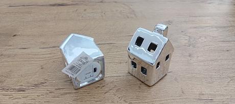 Strieborný led domček - 75x50 mm, 