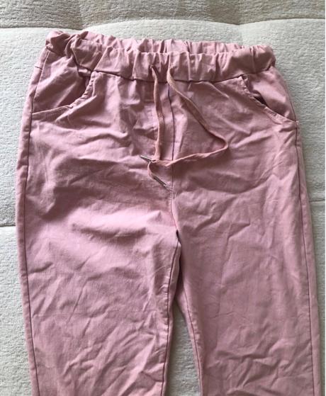 Ružové nohavice s vreckami l/40, 40