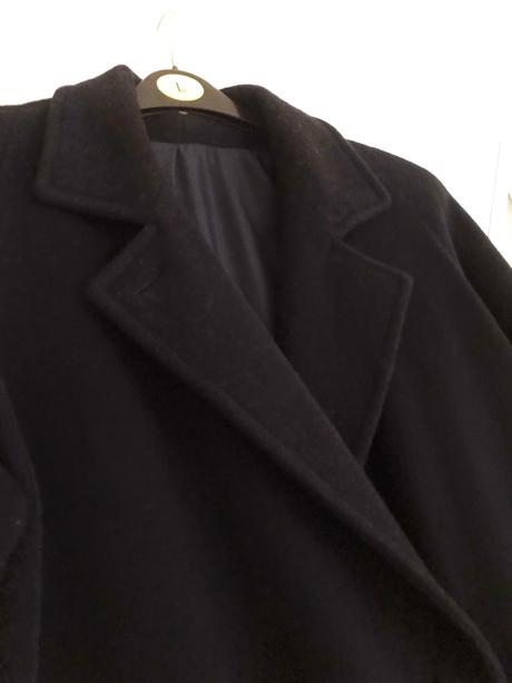 Vlnený kašmírový kabát over size, 40