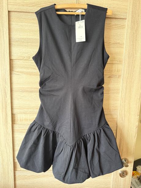 Cierne balonove mini saty, reserved,38 / 40 / l / m