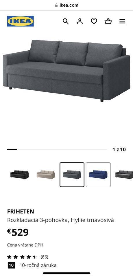 Predám rozkladaci gauč ikea, 