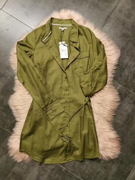 Zelené košelové šaty, 36