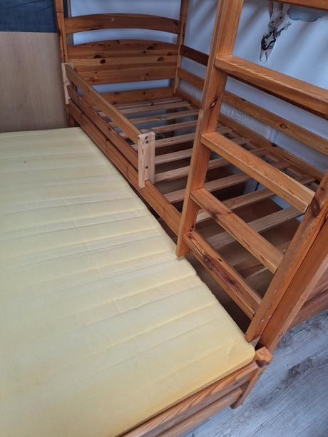 Poschodová posteľ 3- lôžková, šírka (cm): 90,dĺžka (cm): 200