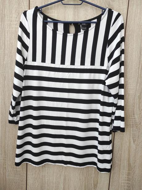 Pružné pruhované tričko/blúzka, f&f,44