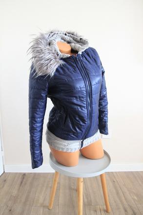 Tmavo modrá jarná bunda, xs, xs