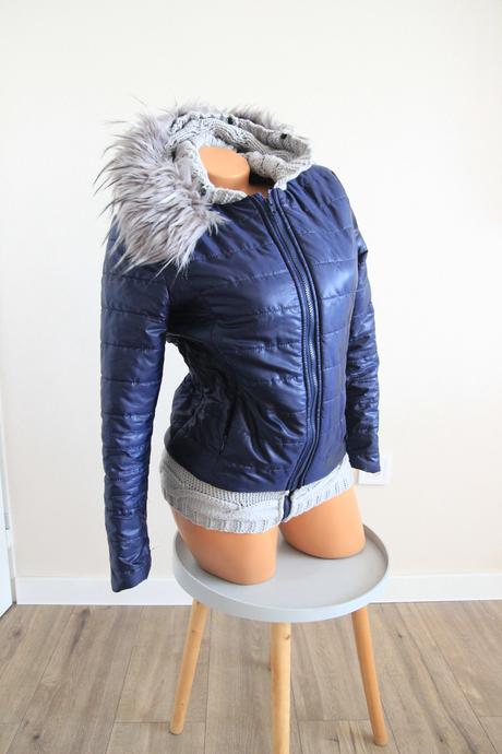 Tmavo modrá jarná bunda, xs, xs