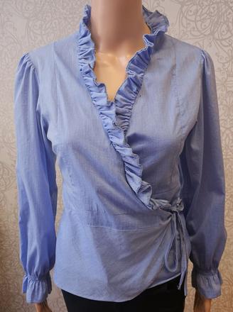 Blúzka zavinovacia s volánmi, m