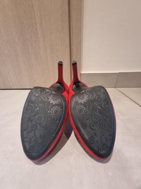 Nové červené lodičky, deichmann,39