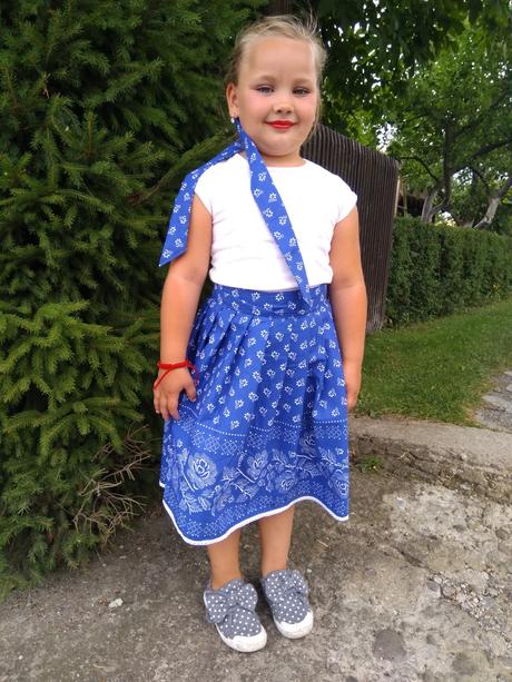 Folk skladana sukienka, 50 - 164