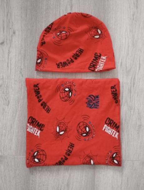 Prechodná súprava marvel,čiapka+nákrčnik, 116