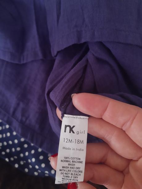 Detské bodkované šaty, 86