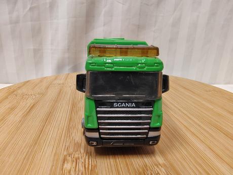Kovové úklidové vozidlo scania, mac toys,