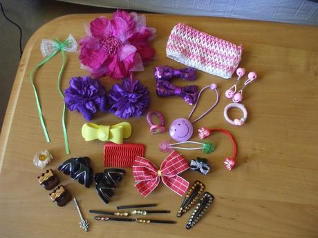 Ozdoby, gumičky, štipce do vlasov, 