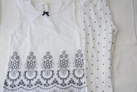 Kvalitné letné 3/4 pyžamo, h&m,122