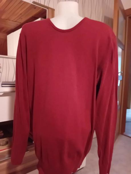 Bordový pulóver s okrúhlym výstrihom, tchibo,l