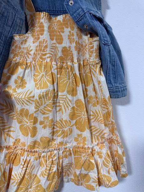 Dievčenský letný set šaty + rifľová vesta, f&f,98