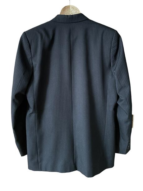 Čierne pánske sako s tenkým prúžkom l (52-54), l