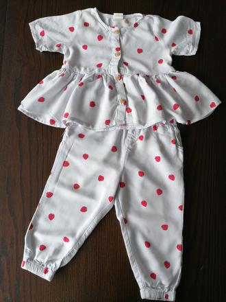 Komplet jahodky, h&m,80