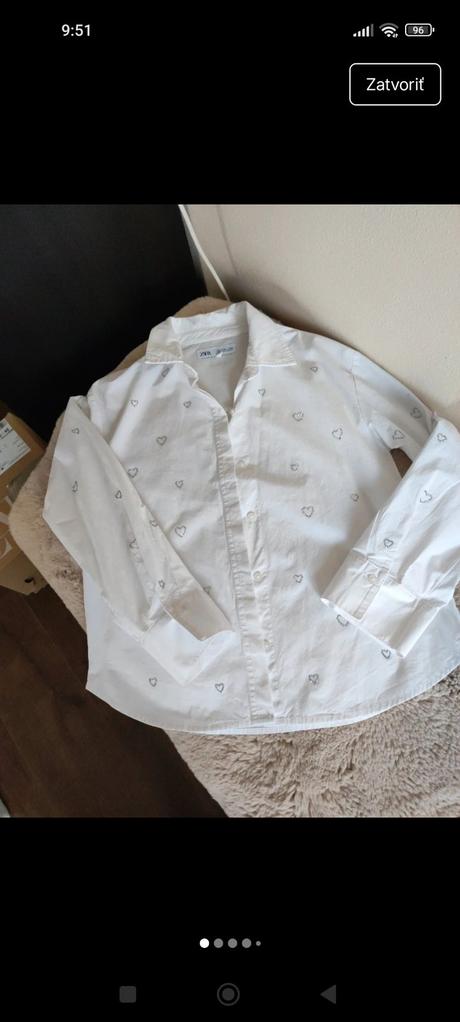 Detská košeľa, zara,152