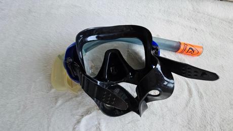 Maska na potapanie zn. aqualung + snorchel,
