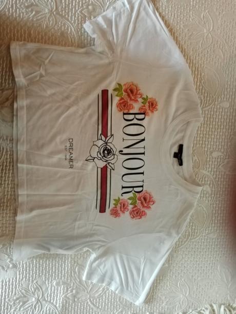 Bavlneny crop top, l